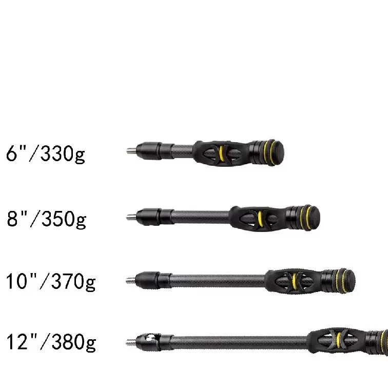 6" 8" 10" 12" Compound Bow 3K Carbon Fiber Balance Bar Archery Stabilizer Shock Absorber Damper Hunting Shooting Accessories