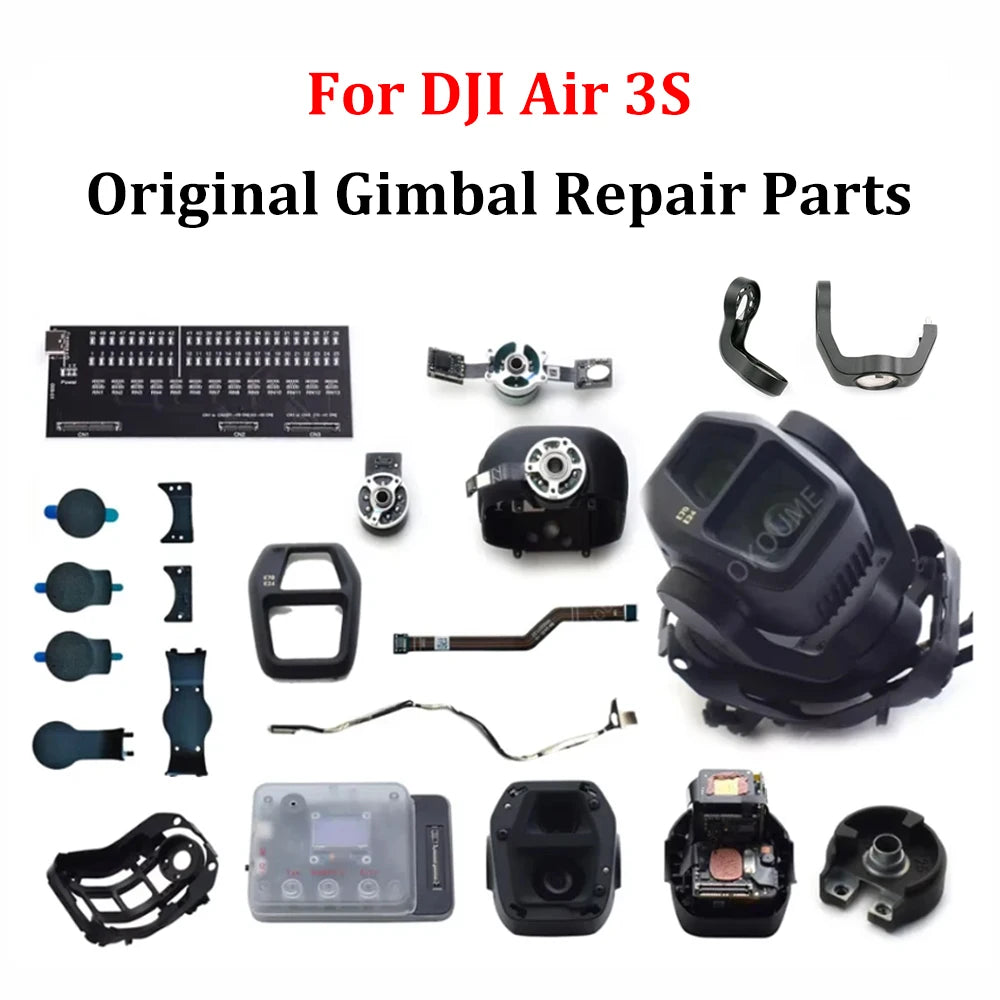 Original For DJI Air 3S Empty Gimbal Camera Lens Flat Cable Signal Line Pitch Motor Tester Yaw Roll Bracket Damper Board Parts