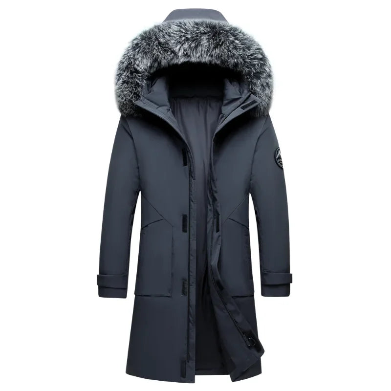 2024 winter new jacket live broadcast men's down jacket youth Korean version thick medium long hooded warm men