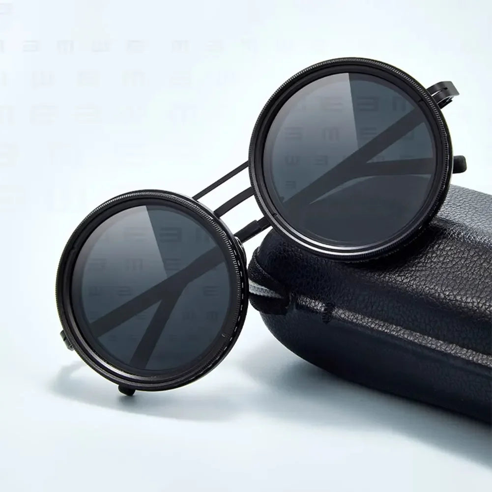 Fishing Rounded Polarized Glasses with ND Filter Lenses Polarized Sunglasses Fishing Filter Glasses for Men Driving Fishing