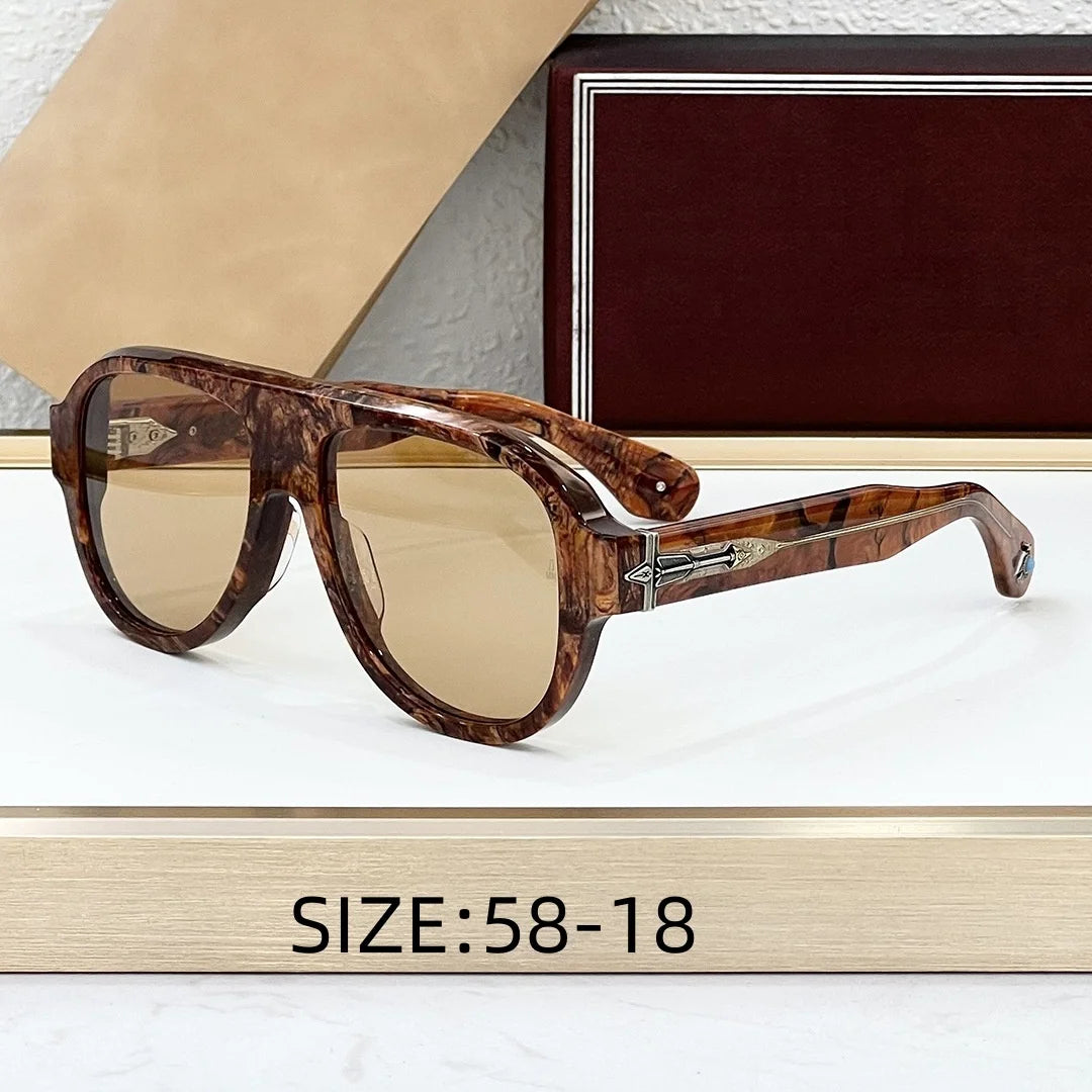 JMM DRIFTWOOD Luxury Japanese Handmade Pilot Sunglasses UV400 Classic Retro Fashion Eyewear for Men and Women Vacation Style