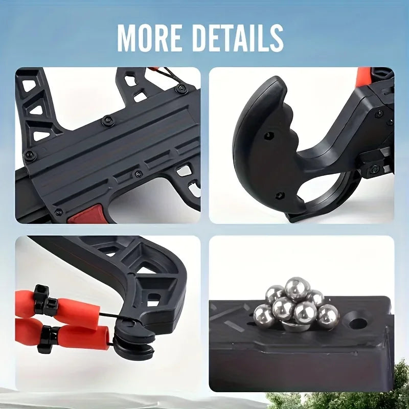 7-shot Archery and Steel Ball Dual-purpose Bow Elastic Shooting Compound Bow Outdoor Hunting Shooting Practice Package