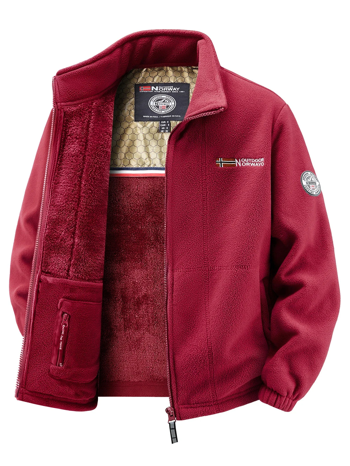 Men's Fleece Jacket, Soft and Skin-Friendly, Heat-Retaining and Wind-Resistant, Suitable for Daily Commuting, Home Leisure