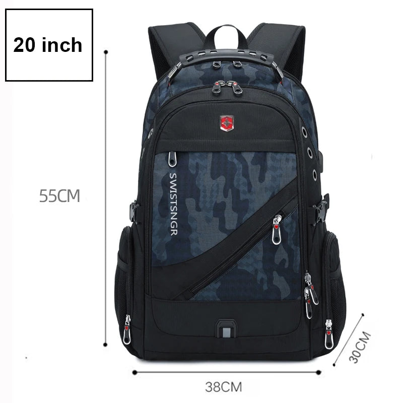 Brand Men's Backpack Anti-theft Waterproof 17inch Laptop Backpacks USB Charging Business Travel Backpack School Bag Male Mochila