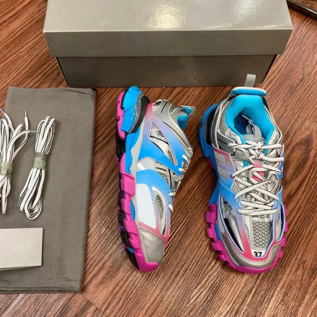 Designer Tracks 3 3.0 Men Women Casual Shoes Paris Triples White Black Pink Grey Beige Sneakers Brand 18ss Tess.S. Gomma