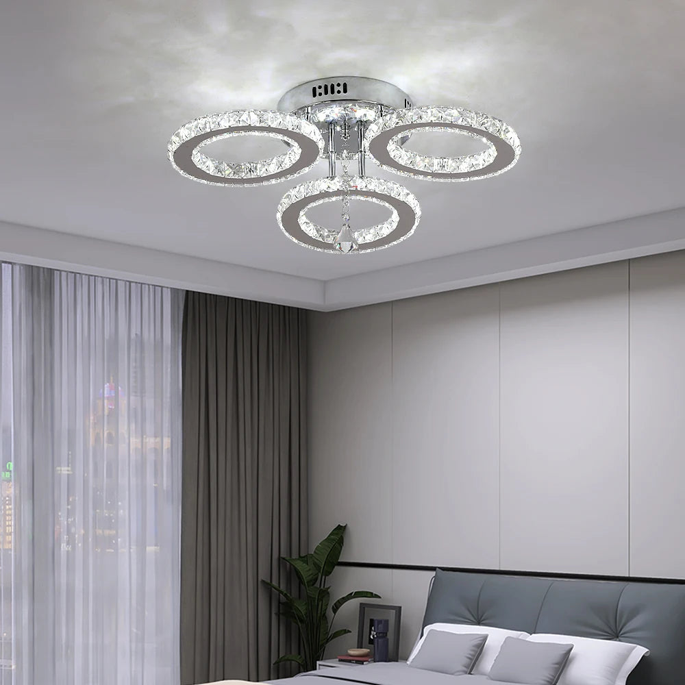 Modern Crystal Ceiling Chandelier Lamp for Living Room Pendant Light Home Art Decora Lustre Ceiling Luminaire For Dining Bedroom