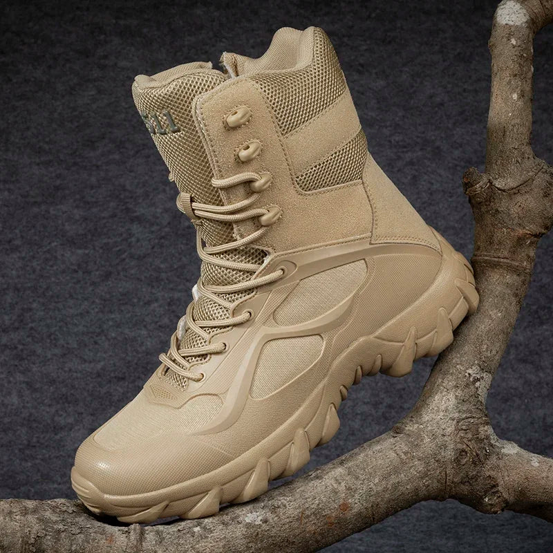 Winter Combat Training Boots Work Shoes Lightweight Mesh Breathable Military Tactical Boots 34-48 Plus Size Outdoor Hiking Boots