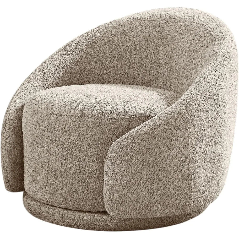 360 Degree Swivel Barrel Chair, Modern Living Room Chairs with Armrest Cozy Reading Chair for Adults, Small Space, LivingRoom