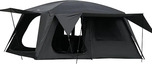 Large Family Cabin Tent for 4-6 People: 3 Door, 2 Room, Double Layer Waterproof, Portable Glamping Tent
