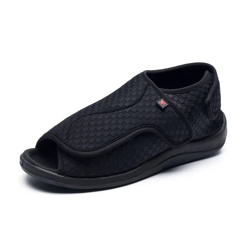 Women Men Diabetic Slippers Extra Wide House Shoes Adjustable Closure for Swollen Feet for Indoor Outdoor