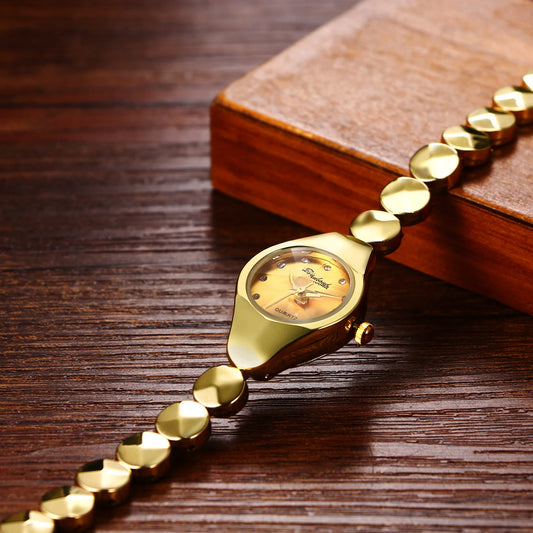 Women Quartz Watch Diamond Case Diamond Scale Waterproof Watch Stainless Steel Strap Elegant Fashion Valentine's Day Watch Gife