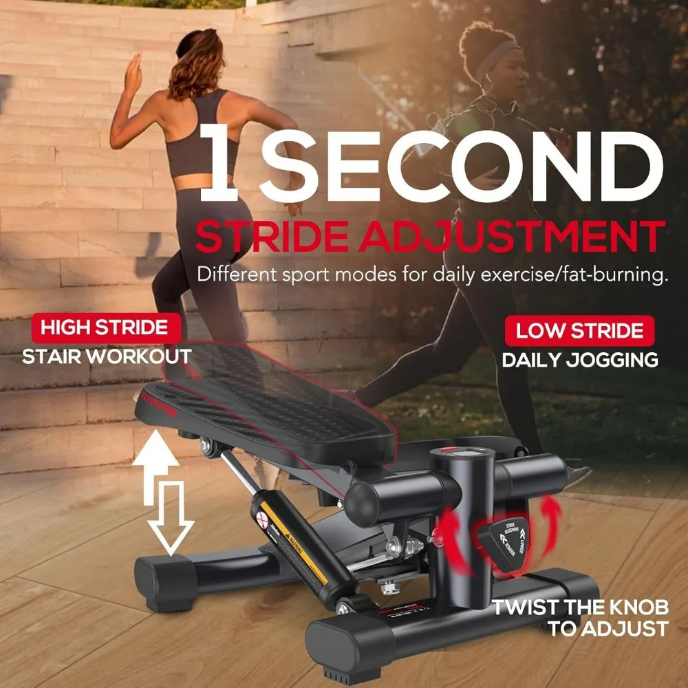 Home Cardio Fitness Stair Stepper with Resistance Bands - FITSTEP Series Exercise Equipment