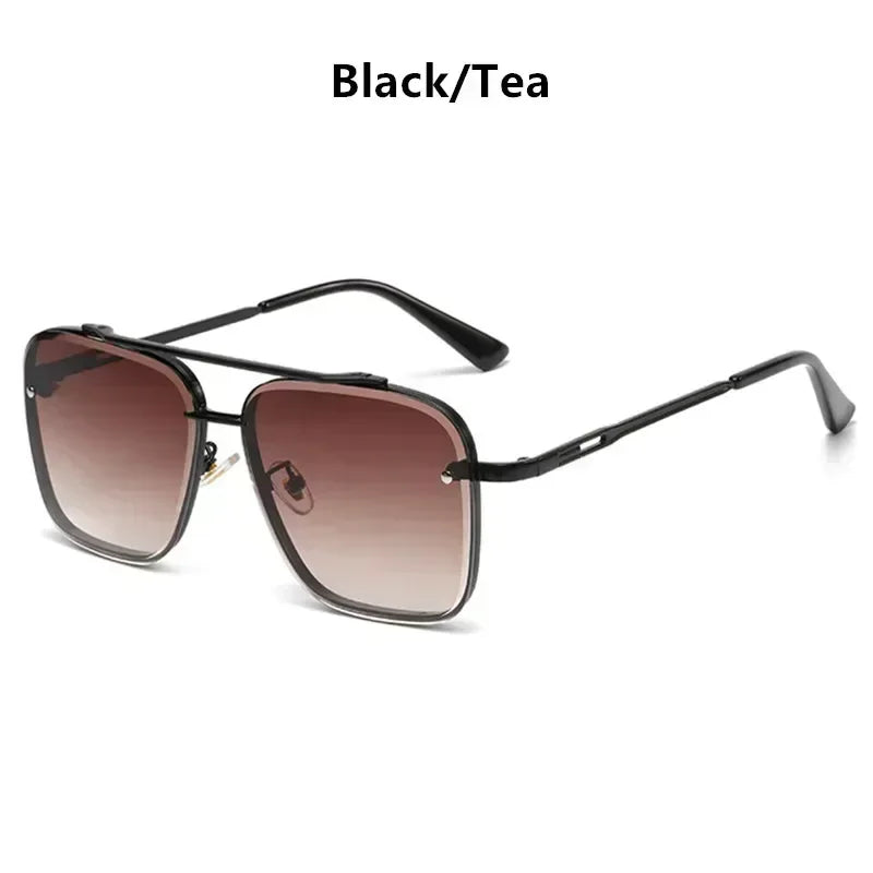 2025 Fashion Square Luxury Design Sunglasses Men Women Flight Seven Rock Mach Six Style Gradient Pilot Sunglasses Oculos De Sol