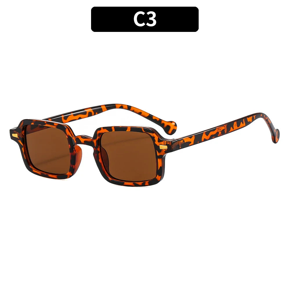 Luxurious Rectangle Sunglasses Women Oval Vintage Brand Designer Square Sun Glasses Men Shades Female Eyewear Anti-glare UV400