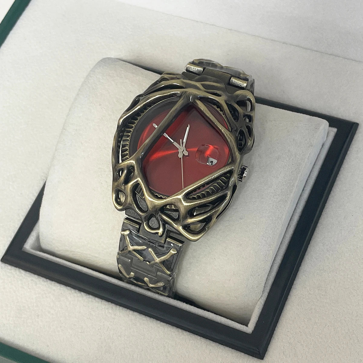 New Y2K Watches for Men Alien Spider Web Alabaster Watch Calendar Waterproof Quartz Wristwatches Relogio Masculino Drop Shipping