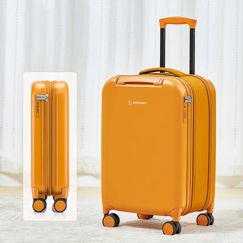 COLENARA ABS+PC Suitcase Large Capacity Trolley Case 20"24"28 Inch Boarding Box Women's Ultra-lightweight Rolling Luggage