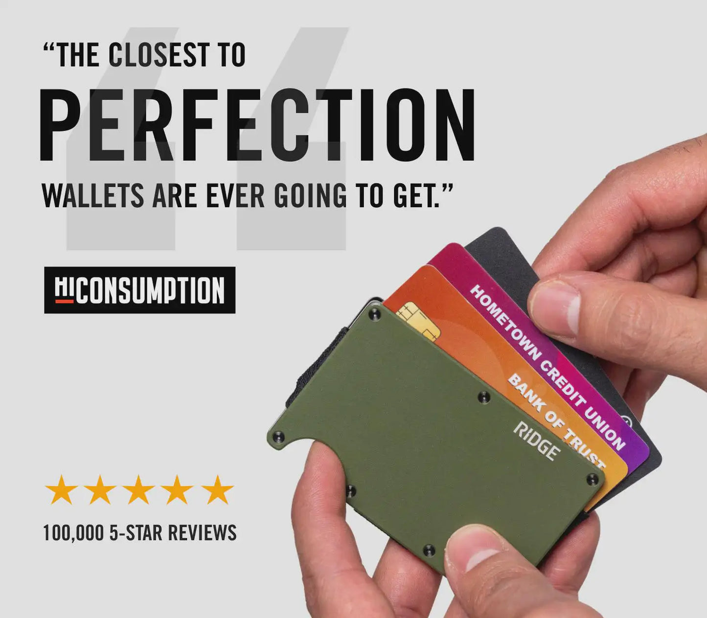 Ridge Wallet for Men - Slim Minimalist Compact Wallet and Card Holder, RFID Protected Front Pocket Wallets for Men