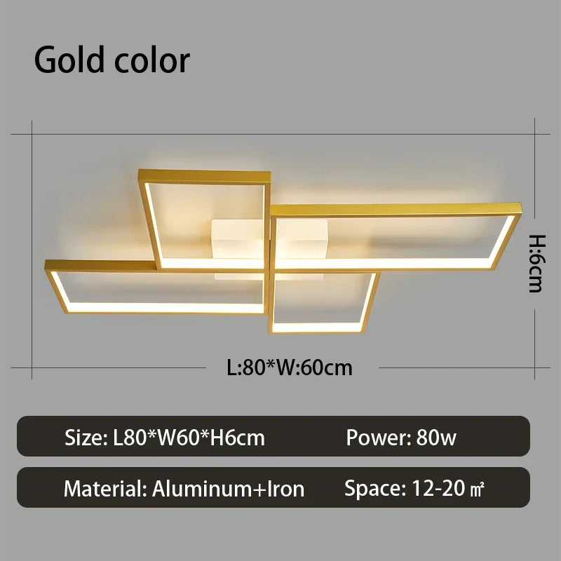 New Modern Led Ceiling Lights 110V 220V Modern Ceiling Lamp for Livingroom Bedroom Kitchen Gold/Black Led ceiling light fixture