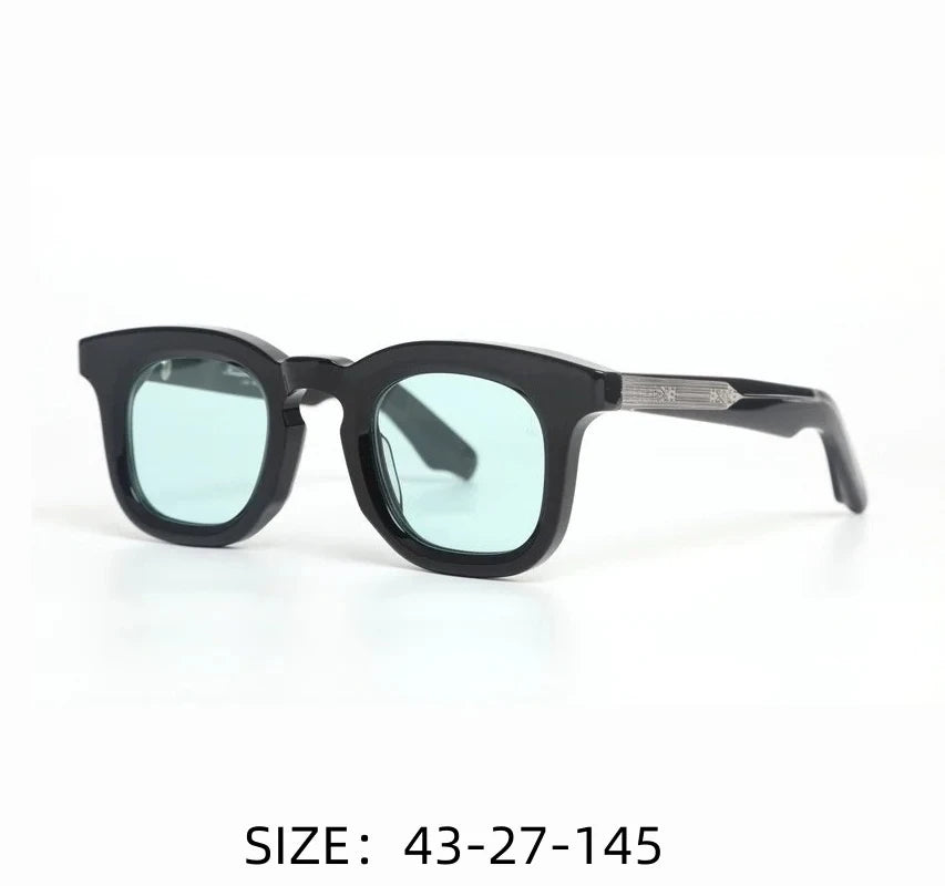 DEVAUXI Retro Round Acetate Glasses - Designer Prescription Eyewear for Men & Women, Top Quality Myopia  with Uni