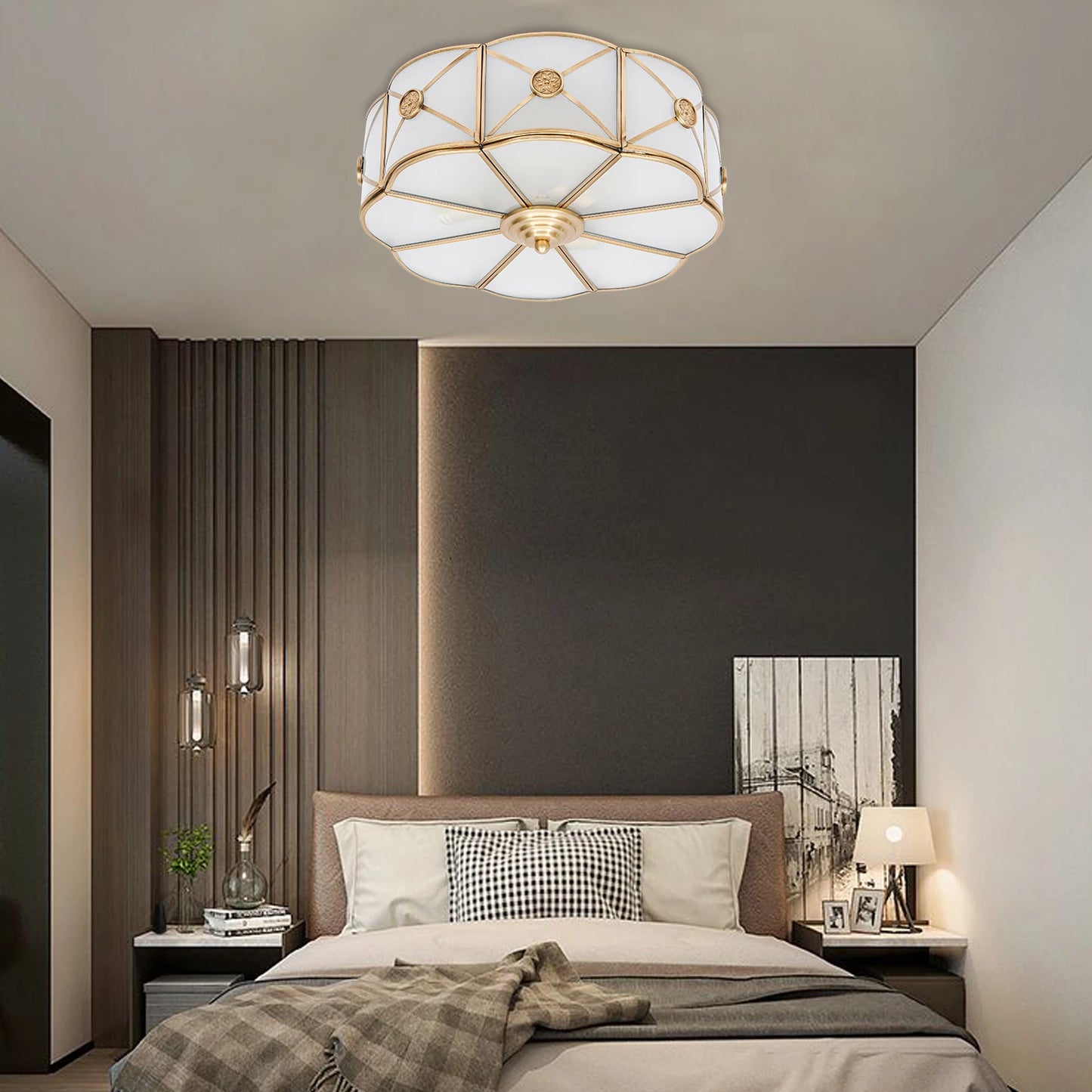 LED Light Modern Style E27 Indoor Ceiling Lamp Flower Shaped Fixture 110-240V Flush Mount Chandelier