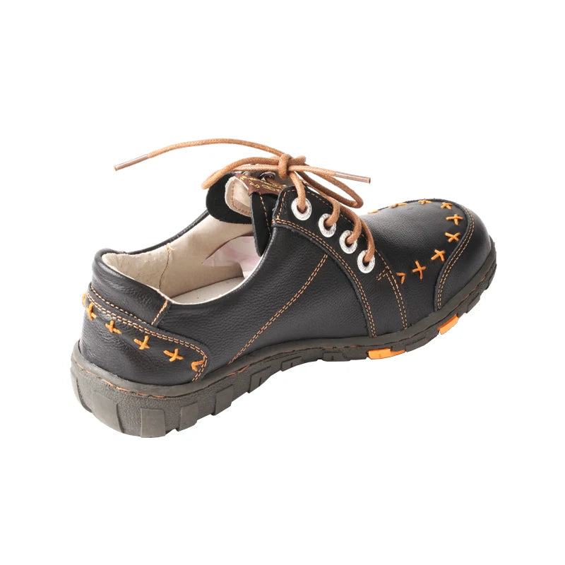 TMA EYES Spring and Summer New Minimalist Top Layer Cowhide Soft Flat Shoes For Women