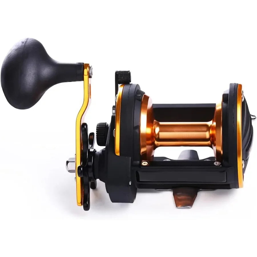 Conventional Reel Trolling Fishing Reel Powerful Drag Fishing Reel for Saltwater Big Game Fishing in Deep Sea Environments with