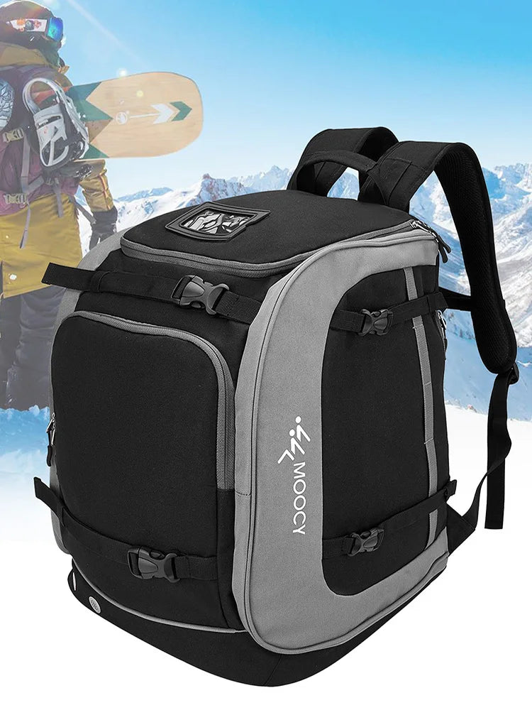 65L Helmet Clothing Rucksack Adjustable Oxford Cloth Outdoor Sport Backpack Boots Helmet Clothing Storage Bag for Camping Skiing