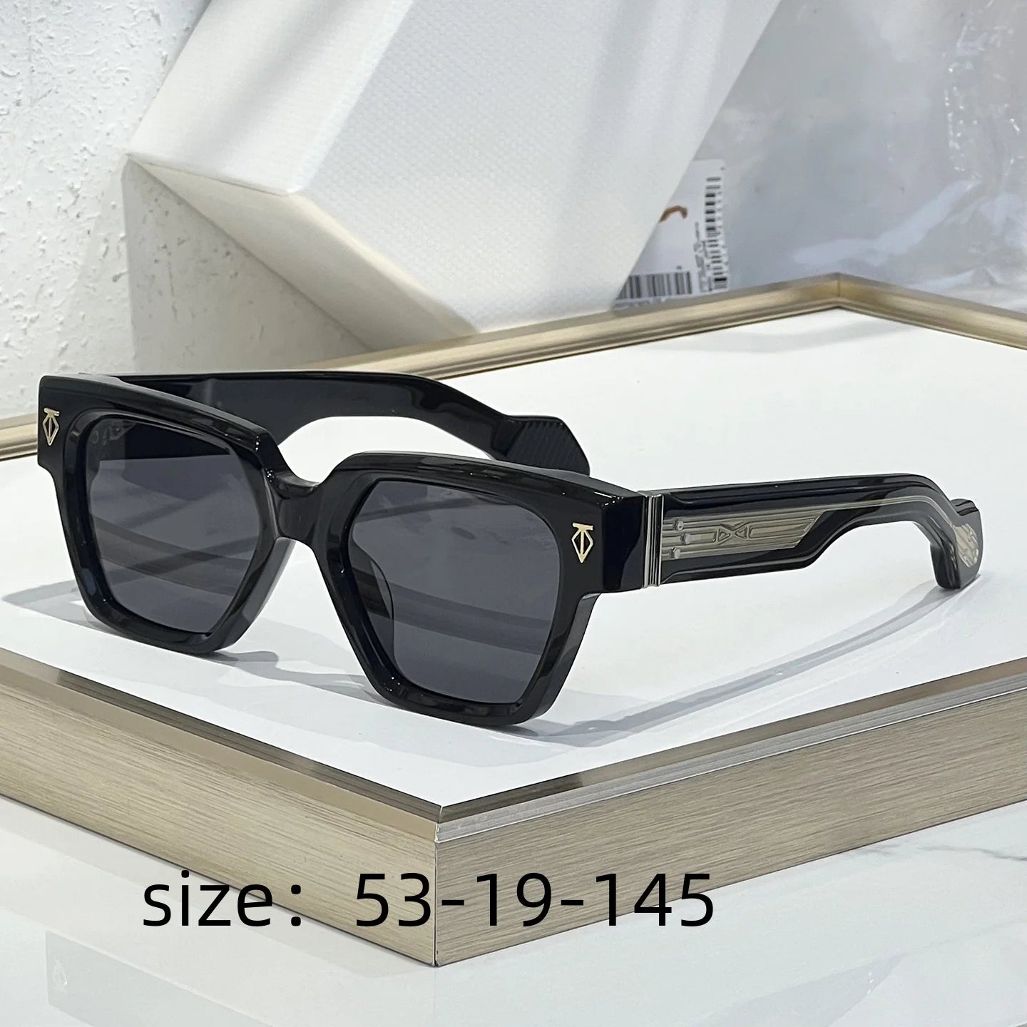 INS UTOPIA UV400 Thick Acetate Handmade Square Sunglasses Designer Trendy Eyewear Top Quality for Men and Women