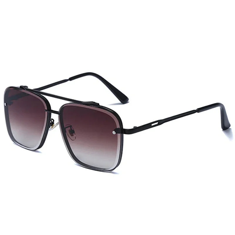 New Gradient Square Vintage Sunglasses For Men Women Luxury Sun Glasses Fashion Male Driving Fishing Eyewear UV400 Óculos De Sol