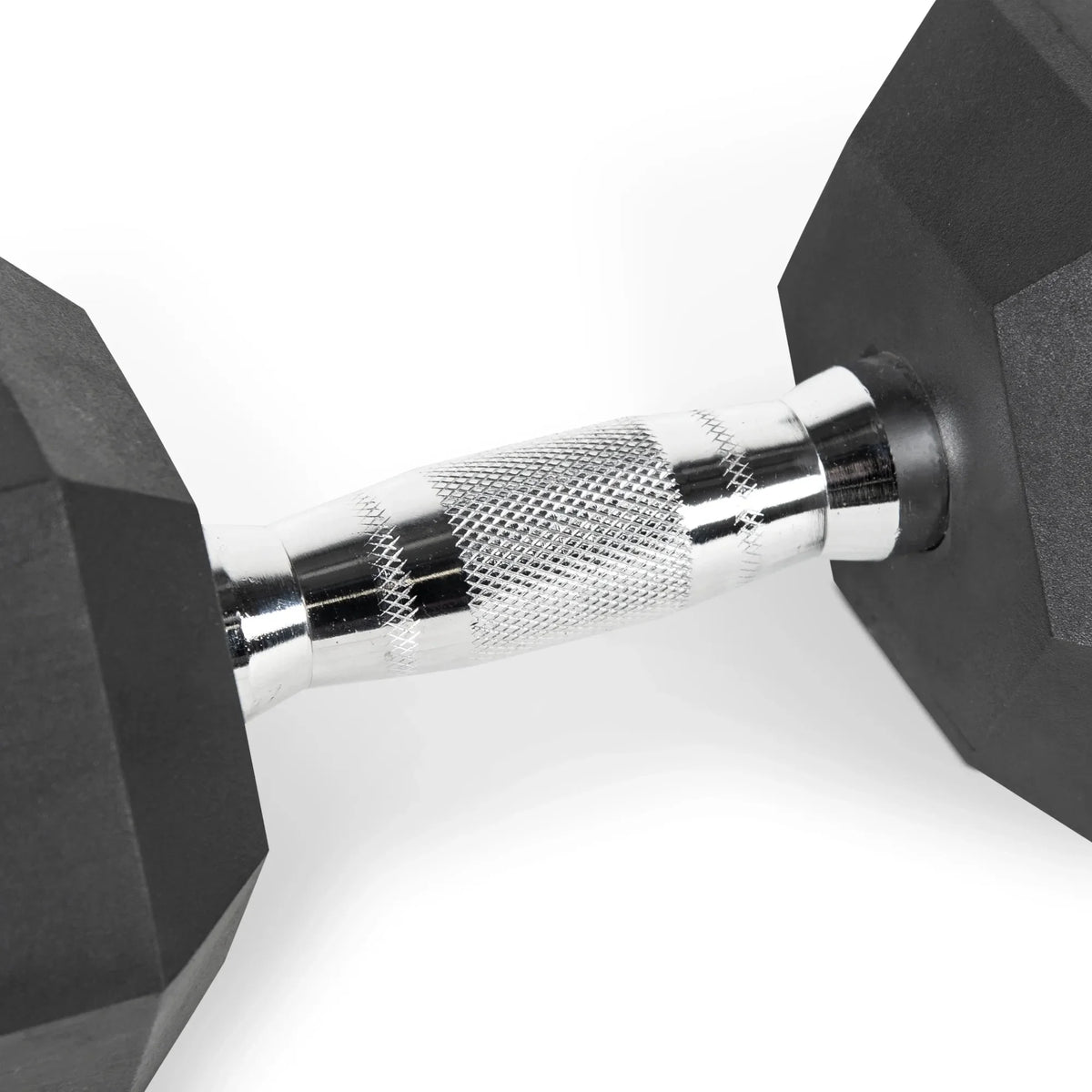 Rubber Hex Dumbbell Set 50lb Total, 2x25lb Non-Slip Weights for Safe Home Workouts, Strength & Fitness Training
