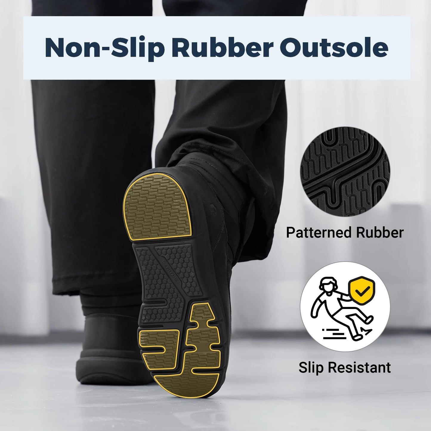 Fittington Men's Winter Boots Wide Width  Snow Boots For Men Lightweight Warm Fur Lined Ankle Boots Slip On Snow Botas Mujer