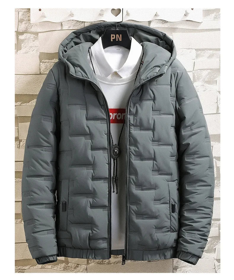 2024 Casual Autumn Winter Jacket Men Bomber Jacket Thicken Men Fashion Clothing Streetwear Cotton Padded Jacket Slim Fit Coat