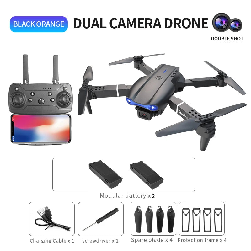 2024 New E99 Pro RC Drone Professinal With Wide Angle Dual HD Camera Foldable RC Helicopter WIFI FPV Height Hold Apron Sell