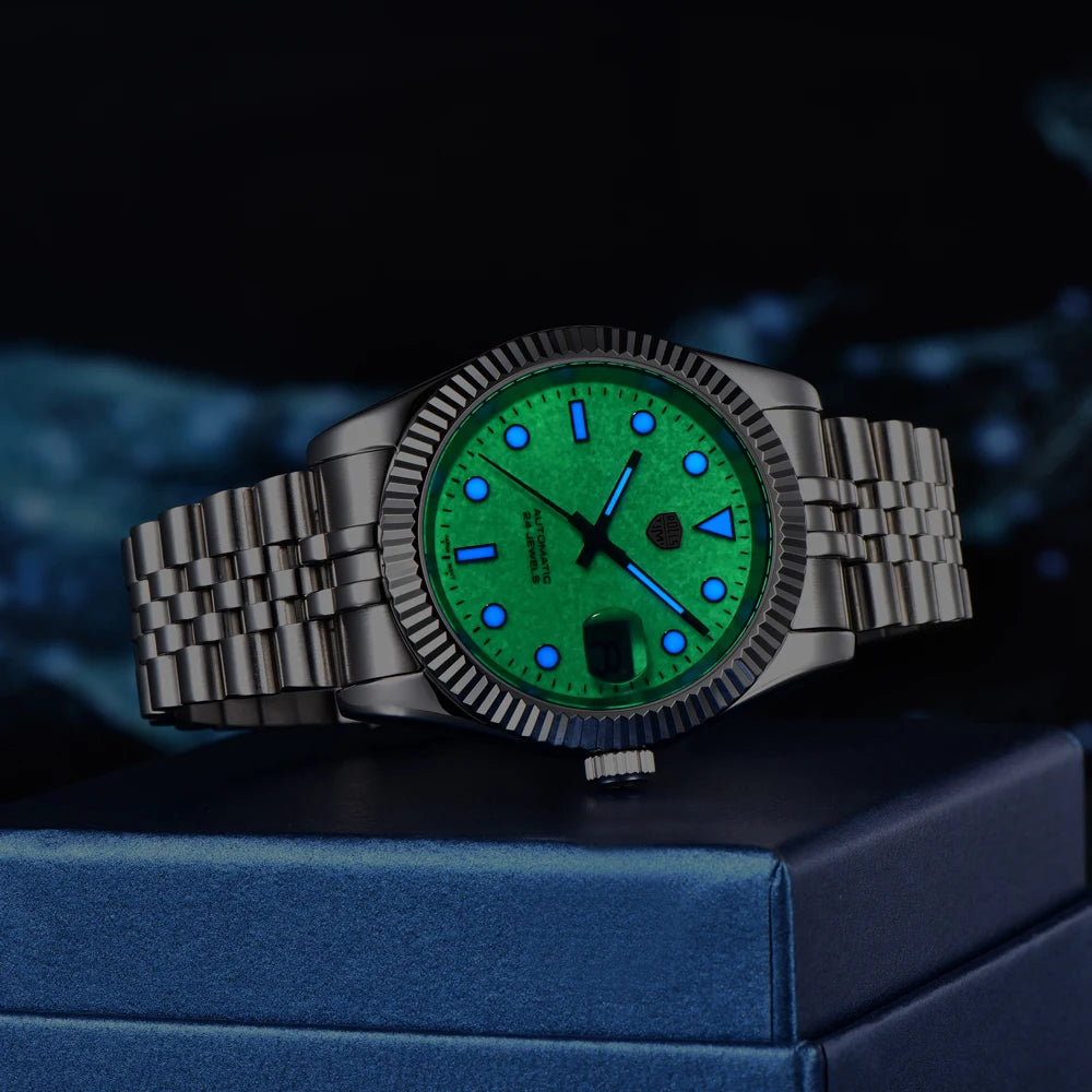 2025 New RollsTimi Men's Watches Super Luminous Automatic Watch For Men NH35 Mechanical Wristwatch AR Sapphire Waterproof Clock