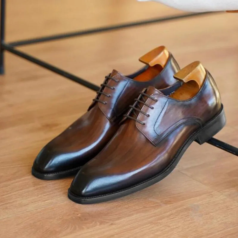 Men's Retro Formal Business Casual Shoes Trend Patent Leather Men Wedding Shoes Oxfords Shoes Designer Pointed Toe Dress Shoe