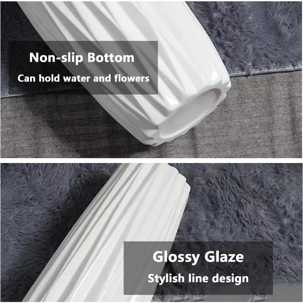 28 Tall Ceramic Floor Vase, Large Decorative Vases for Home, Modern Standing Flower Vase for Living Room, Office, Bedroom