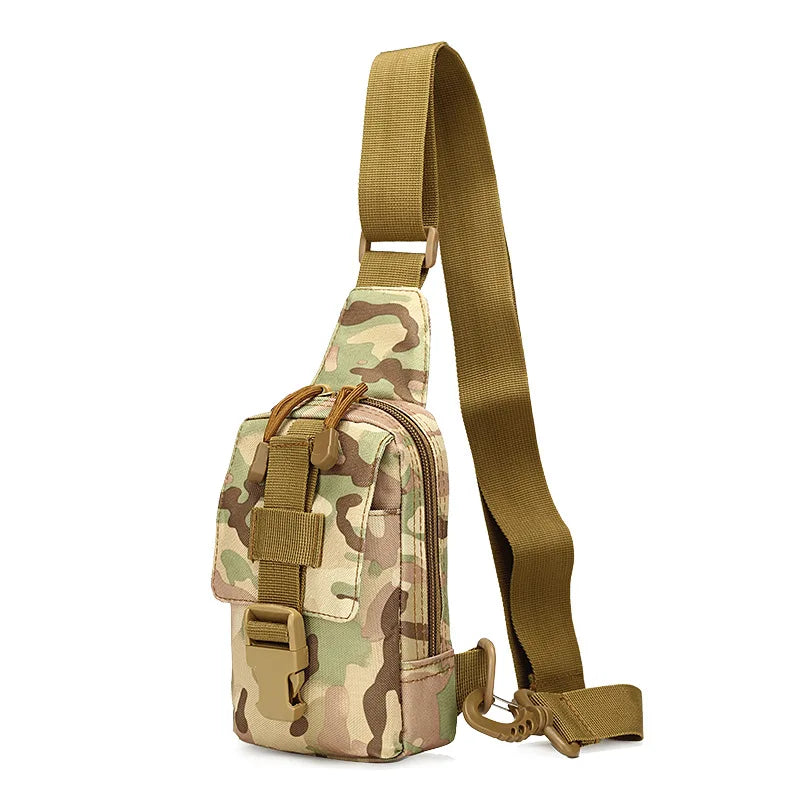 Tactical Chest Bag Outdoor Trekking Pack EDC Sports Bag Shoulder Bag Crossbody Pack Assault Pouch for Hiking Cycling Campinga