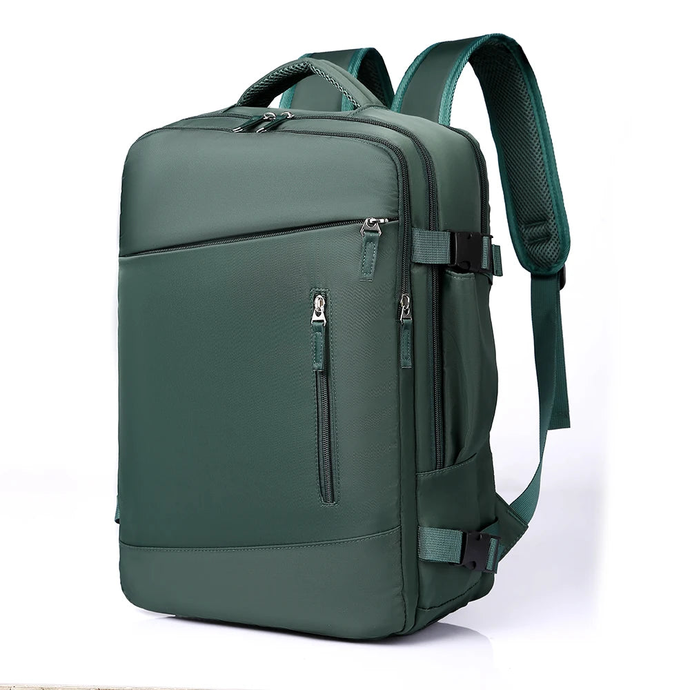 Laptop Travel Backpack,with Adjustable Straps, Shoe Compartment and USB Charging Port - Perfect for School and Work Travel