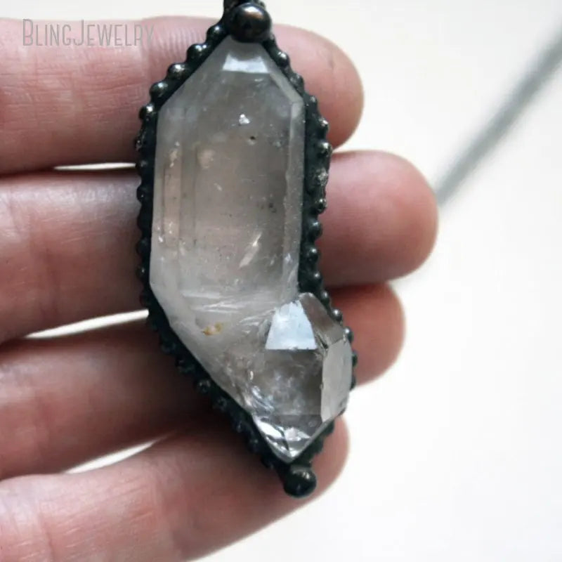 10pcs Minimal Herkimer Tibetan Quartz Layered Chain Necklace Wicca Y2k Jewelry Goth Choker Boho Goblincore Emo Talisman Arcane