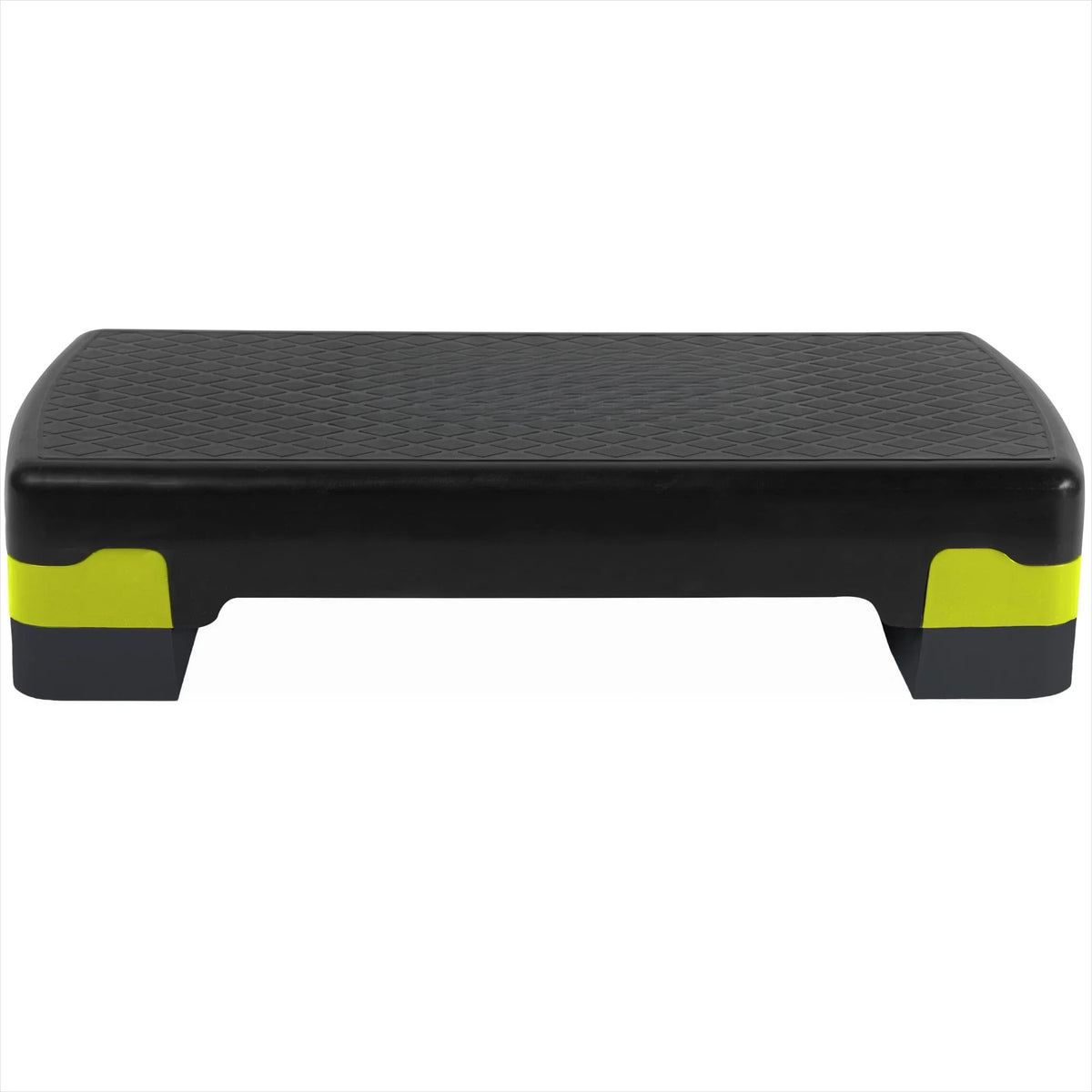 Multi-Function Aerobic Stepper Platform, Adjustable Height for Home Gym Full Body Cardio Workouts, Black & White