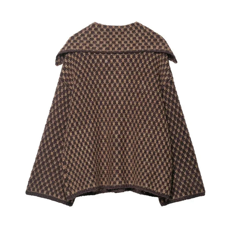 Casual Loose Knitted Sweater Jacket Versatile Independent Station Style Fashionable Women's Clothing Polyester Fabric Long Sl...