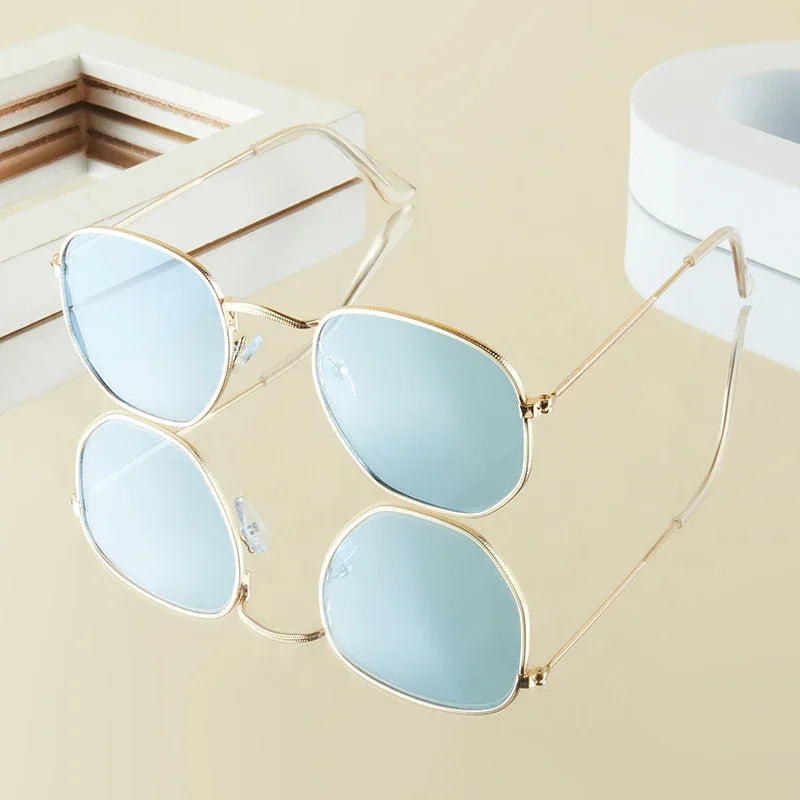 1Pc Men's Fashion Glasses New Retro Gold-Rimmed Round Frame Unique Stylish Niche Design Casual Versatile Decoration Suitable for