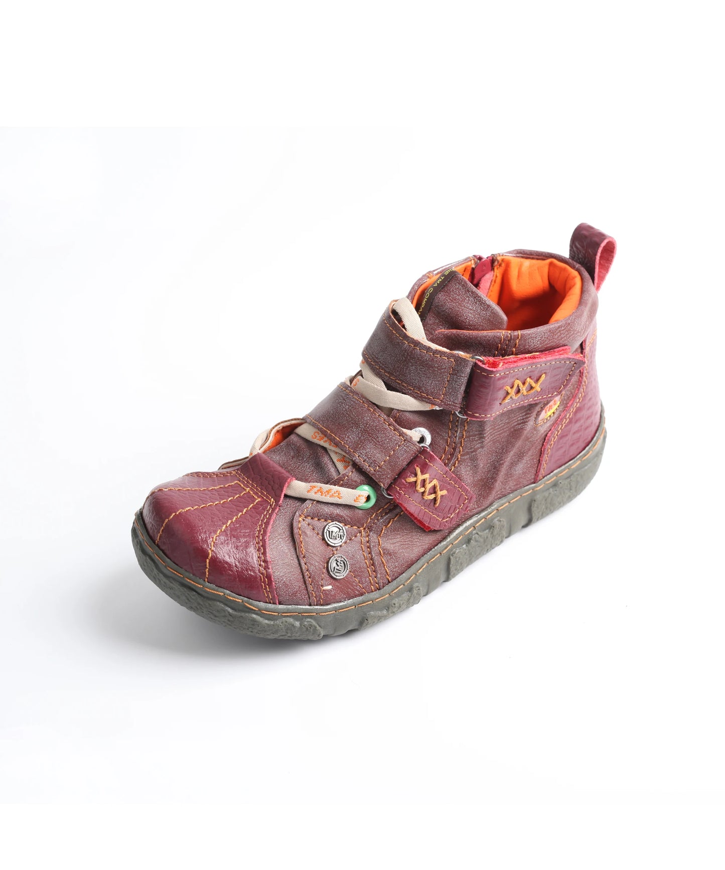 TMA EYES Women's Ankle Boots Spring Autumn Wash PU Leather Fashion Footwear for Ladies