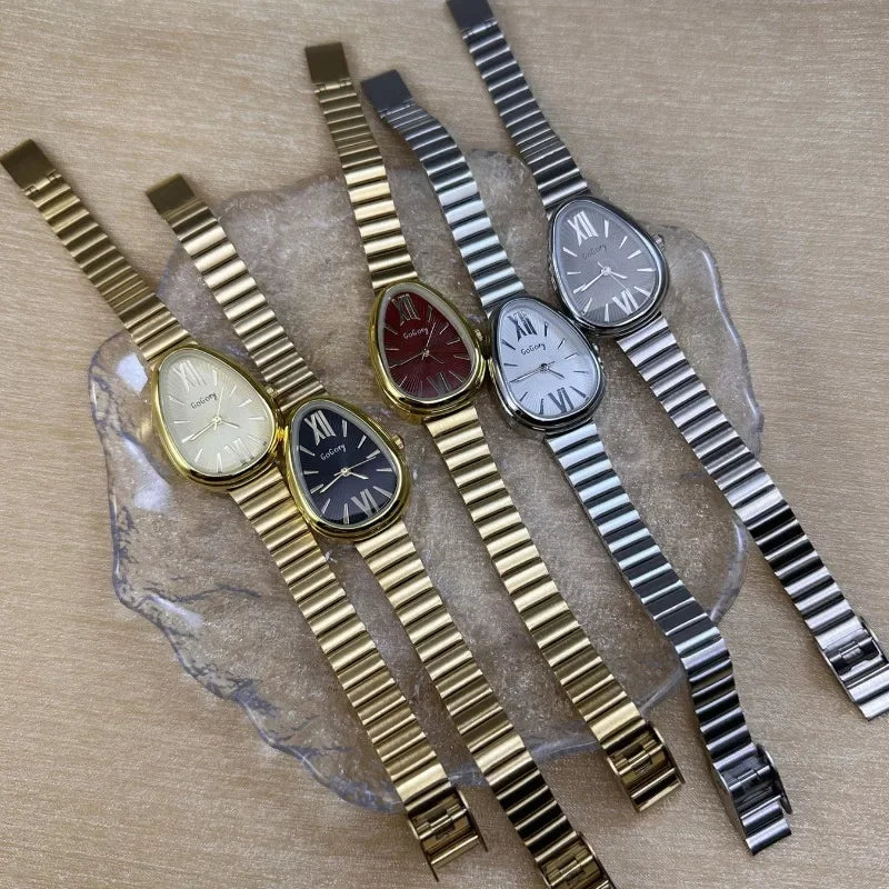 New Ladies Watches gift Snake Head Watch for Women Luxury Fashion Steel Strap Quartz Wristwatches Dropshipping Clock