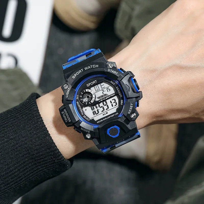 Tactical Military Electronic Watch with Waterproof Shockproof Luminous Dial Alarm Clock Function, Outdoor Survival, Camping, Hik