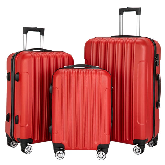3-in-1 Multifunctional Large Capacity Traveling Storage Suitcase Luggage Set Red Large capacity suitcase  suitcase set