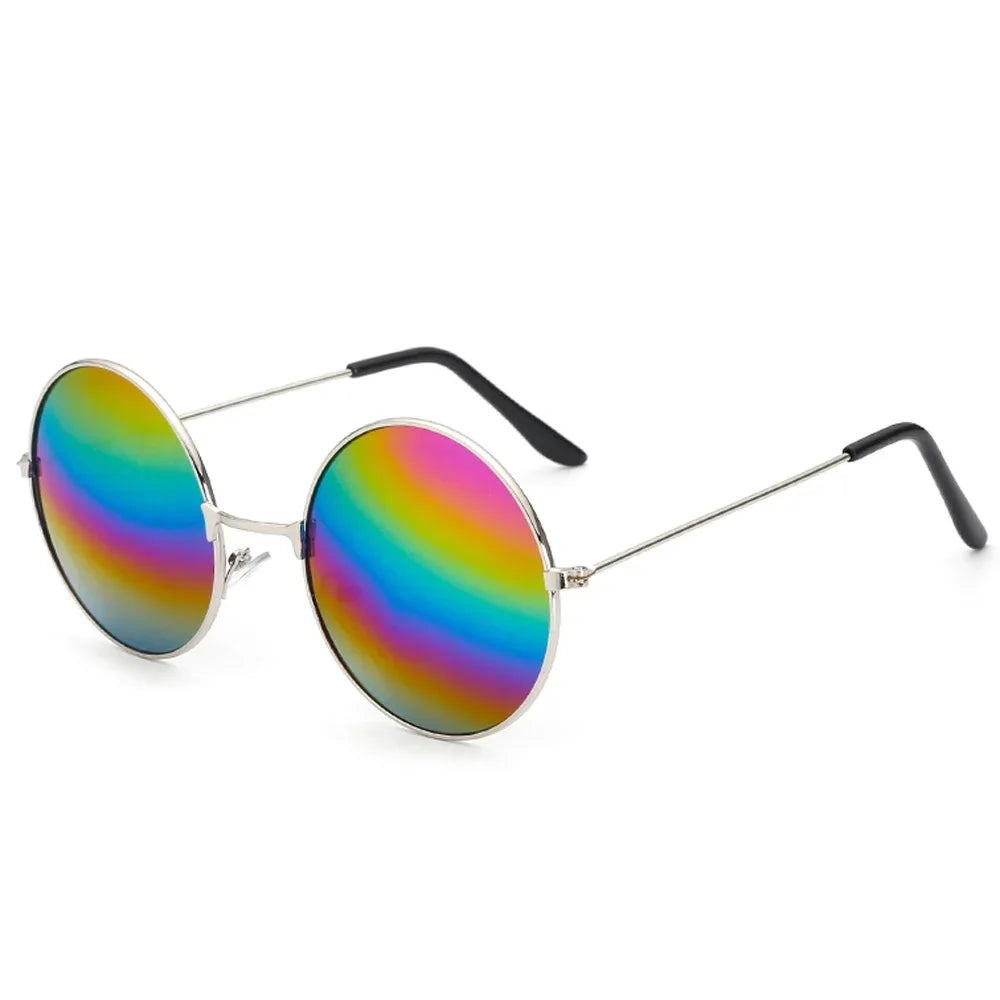 Women's Sunglasses Mens Round Ladies Fashion Mirror Glasses for Women Men Vintage UV400 Protection Sun Retro Eyewear EE09