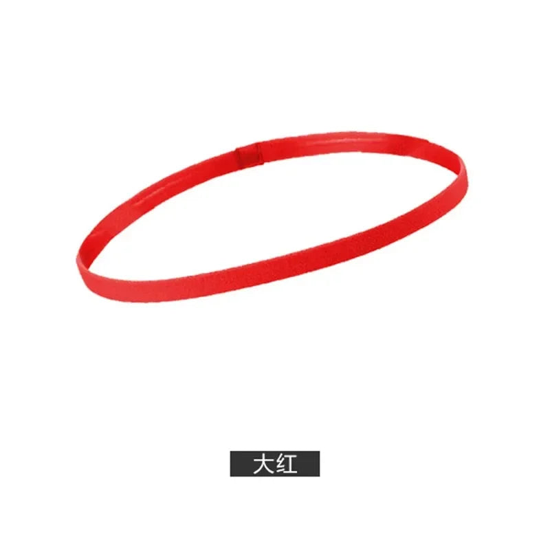 5Pcs Candy Color Women Men Yoga Hair Bands Sports Headband Girls Sport Anti-slip Elastic Rubber Sweatband Football Running