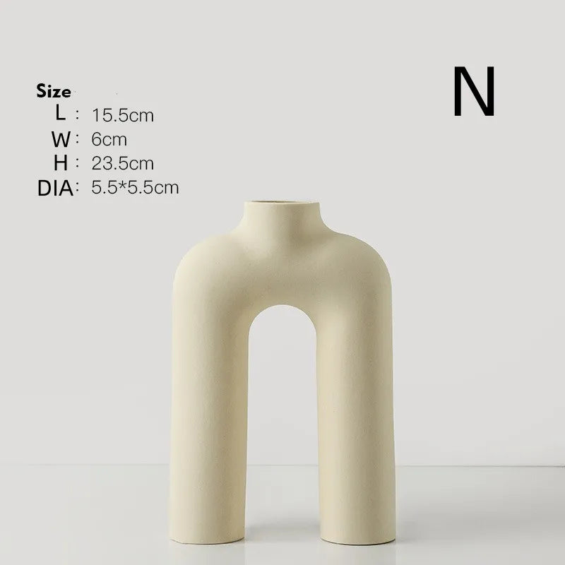 INS Ceramic Art Vase, Modern Simple Home Living Room Flower Arrangement, Advanced Sense Decorative Device, New