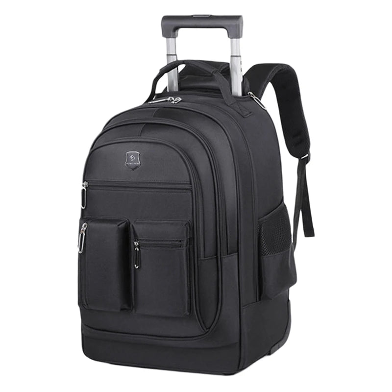 Rolling Backpack for Adults Travel Laptop Backpack with Wheels Carry on Luggage for Business Trip College Commute